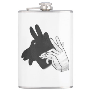 Hand Silhouette Billy Goat Heupfles
