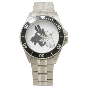 Hand Silhouette Billy Goat Horloge