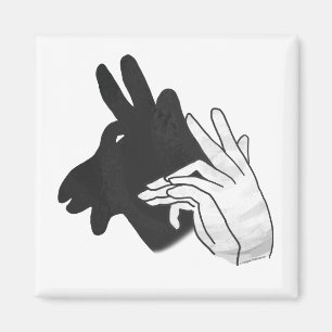 Hand Silhouette Billy Goat Magneet