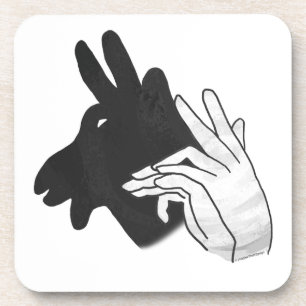 Hand Silhouette Billy Goat Onderzetter