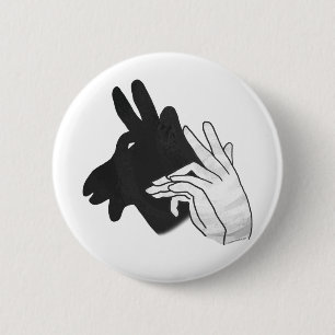 Hand Silhouette Billy Goat Ronde Button 5,7 Cm