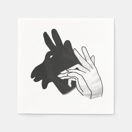 Hand Silhouette Billy Goat Servet (Voorkant)