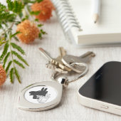 Hand Silhouette Billy Goat Sleutelhanger (Zijkant)