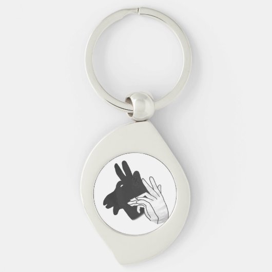 Hand Silhouette Billy Goat Sleutelhanger (Voorkant)