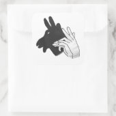 Hand Silhouette Billy Goat Vierkante Sticker (Tas)