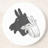 Hand Silhouette Billy Goat Zandsteen Onderzetter (Voorkant)