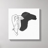 Hand Silhouette Camel Canvas Afdruk (Voorkant)