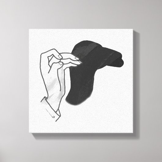 Hand Silhouette Camel Canvas Afdruk (Voorkant)