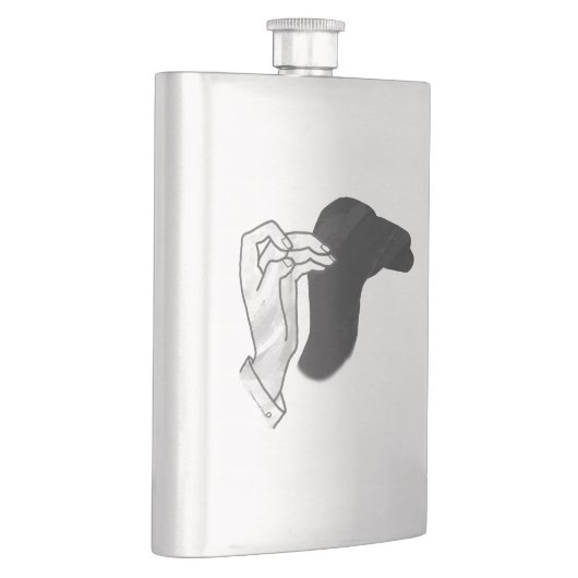Hand Silhouette Camel Flacon (Rechts)