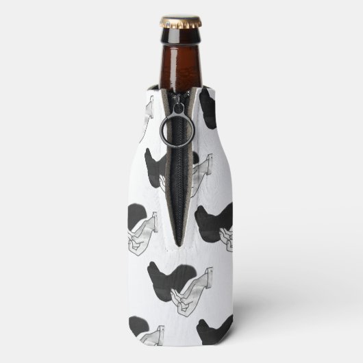 Hand Silhouette Camel Flesjeskoeler (Fles Achterkant)