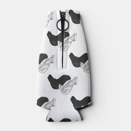 Hand Silhouette Camel Flesjeskoeler (Achterkant)