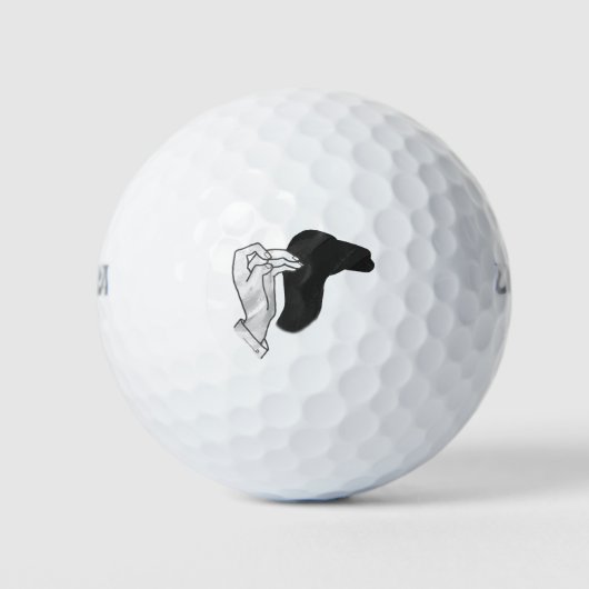 Hand Silhouette Camel Golfballen (Voorkant)