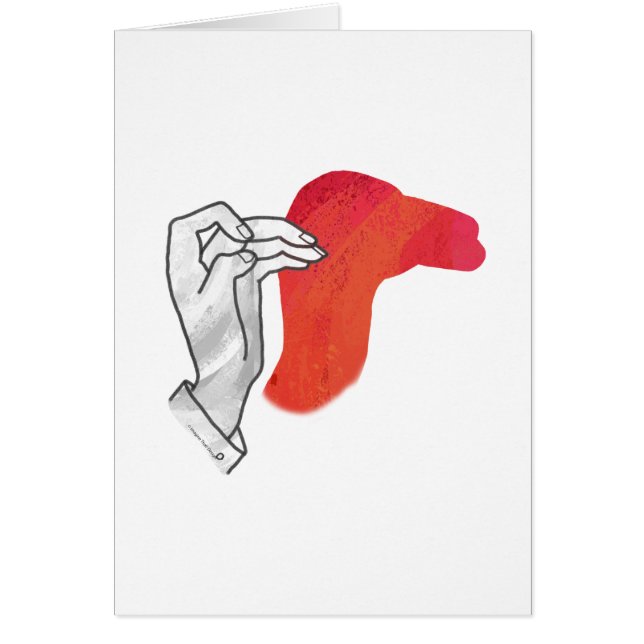Hand Silhouette Camel Red (Voorkant)