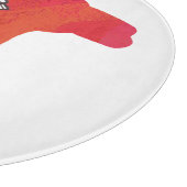 Hand Silhouette Camel Red Snijplank (Hoek)