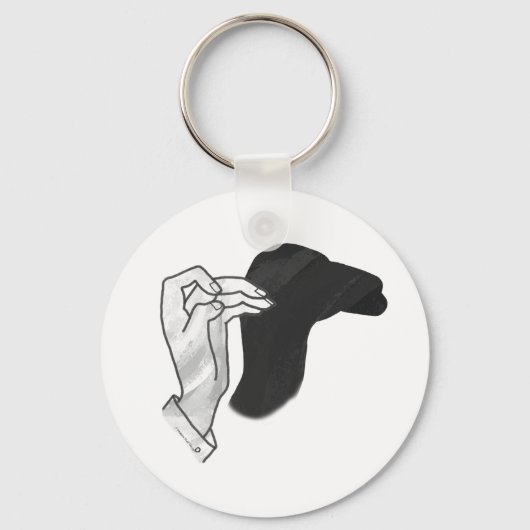 Hand Silhouette Camel Sleutelhanger (Voorkant)