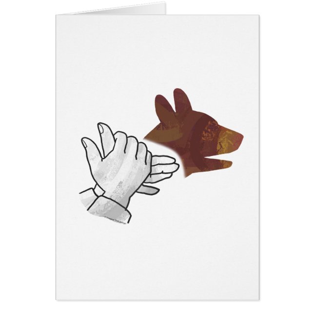 Hand Silhouette Dog Brown (Voorkant)