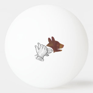 Hand Silhouette Dog Brown Pingpongballen