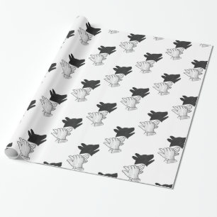 Hand Silhouette Dog Cadeaupapier