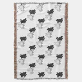Hand Silhouette Dog Deken (Voorkant Verticaal)