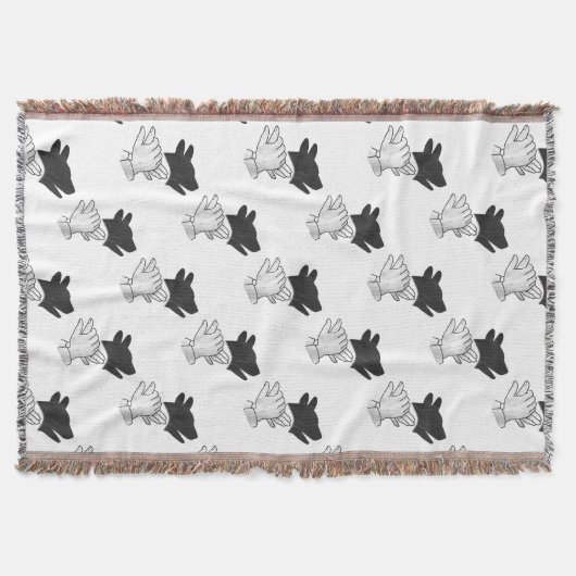 Hand Silhouette Dog Deken (Voorkant)