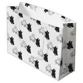 Hand Silhouette Dog Groot Cadeauzakje (Achterkant Gekanteld)