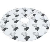 Hand Silhouette Dog Kerstboom Rok (Gekanteld)