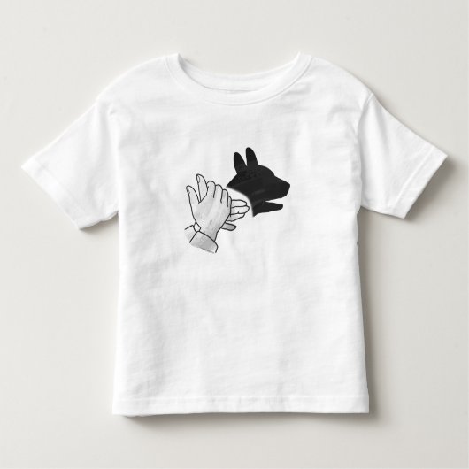 Hand Silhouette Dog Kinder Shirts (Voorkant)