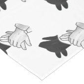 Hand Silhouette Dog Korte Tafelloper (Hoek)