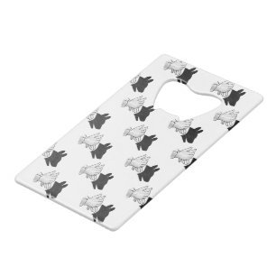 Hand Silhouette Dog Kredietkaart Flessenopener