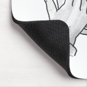 Hand Silhouette Dog Muismat (Hoek)