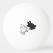 Hand Silhouette Dog Pingpongballen (Voorkant)