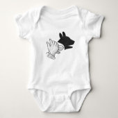 Hand Silhouette Dog Romper (Voorkant)