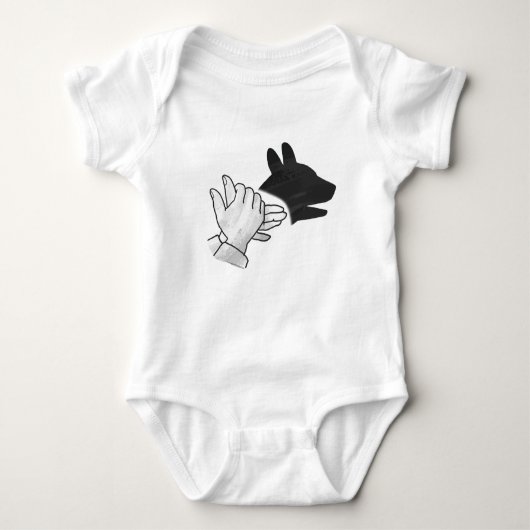 Hand Silhouette Dog Romper (Voorkant)