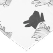 Hand Silhouette Dog Tafelkleed (Gekanteld)