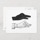 Hand Silhouette Duck Briefkaart (Voorkant / Achterkant)