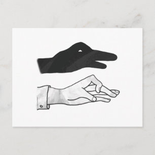 Hand Silhouette Duck Briefkaart