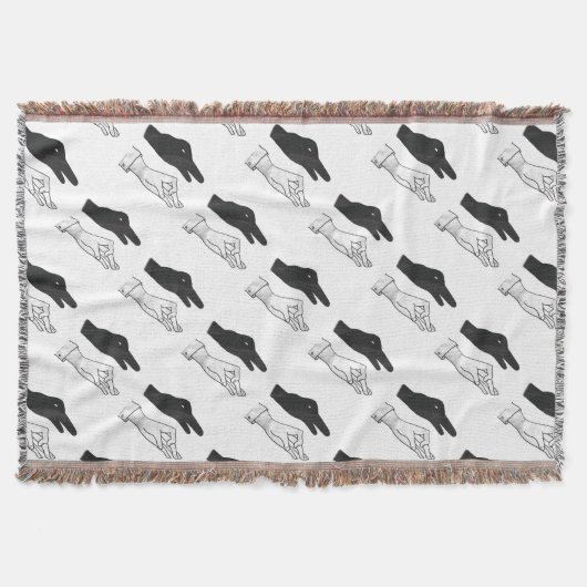 Hand Silhouette Duck Deken (Voorkant)