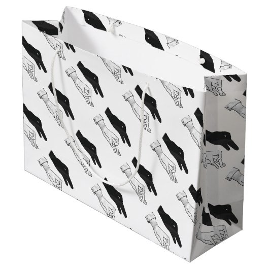 Hand Silhouette Duck Groot Cadeauzakje (Achterkant Gekanteld)