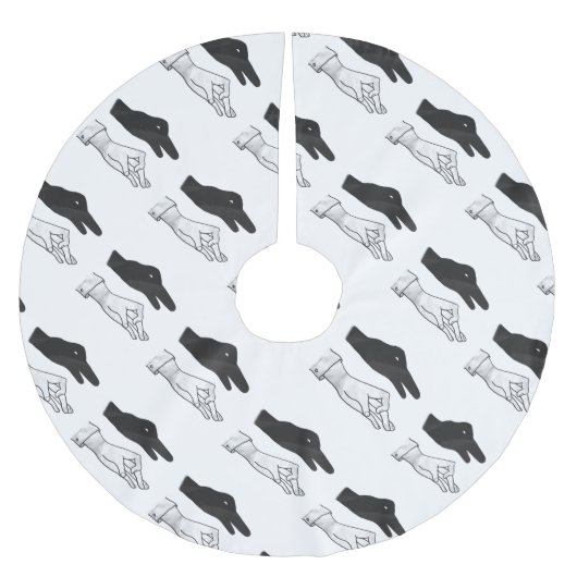 Hand Silhouette Duck Kerstboom Rok (Voorkant)