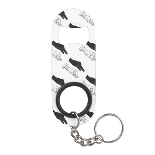 Hand Silhouette Duck Mini Flessenopener (Achterkant)
