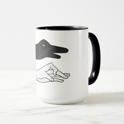 Hand Silhouette Duck Mok (Voorkant rechts)