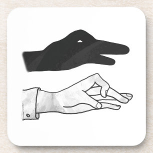 Hand Silhouette Duck Onderzetter