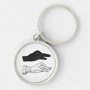 Hand Silhouette Duck Sleutelhanger