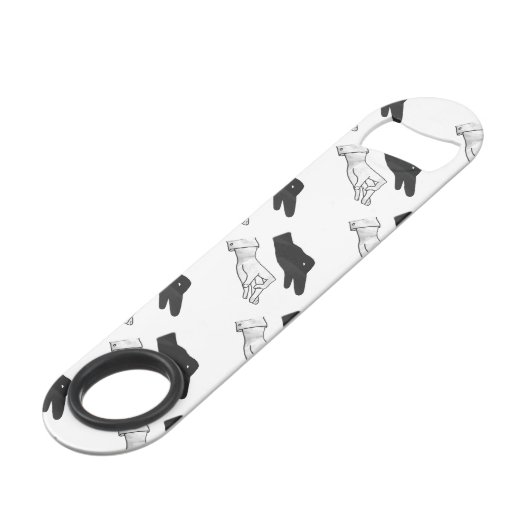 Hand Silhouette Duck Speed Flessenopener (Voorkant Gekanteld)