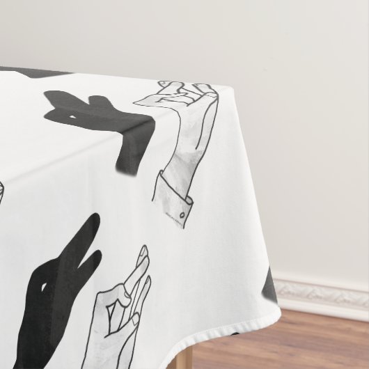 Hand Silhouette Duck Tafelkleed (Voorbeeld)