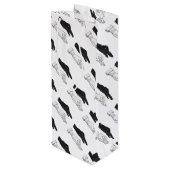 Hand Silhouette Duck Wijn Cadeautas (Achterkant Gekanteld)