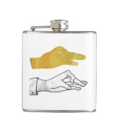 Hand Silhouette Duck Yellow Heupfles (Voorkant)