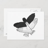 Hand Silhouette Eagle Briefkaart (Voorkant / Achterkant)