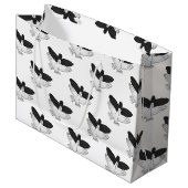 Hand Silhouette Eagle Large Cadeauzakje (Voorkant Gekanteld)