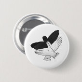 Hand Silhouette Eagle Ronde Button 5,7 Cm (Voorkant /achterkant)
